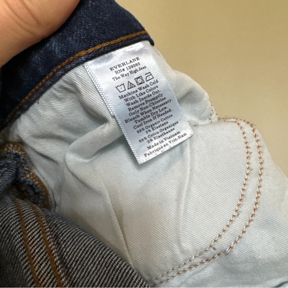 Everlane Dark Blue “The Way High” Denim Jeans - Picture 3 of 12